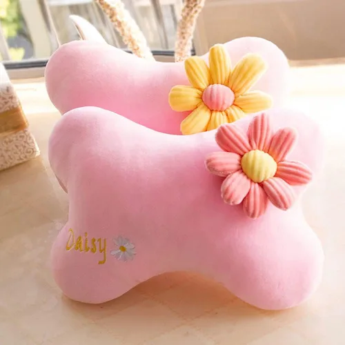 Miniatura 6 de Linda almohada de apoyo lumbar para automóvil, margarita beige, cojín de asiento de apoyo de espalda de cintura, 1 unidad Beige Flower- Almohada