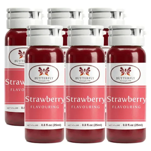 Miniatura 16 de Pasta de extracto aromatizante de mariposa, 0.8 fl oz, extracto de fresa y aromatizante para hornear, bebidas, matcha, postres (paquete de 1)