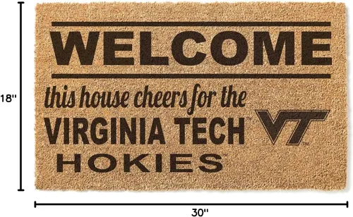 Miniatura 3 de KH Sports Fan Virginia Tech Hokies - Felpudo de bienvenida de fibra de coco, 18 x 30 pulgadas, alfombra de exterior Hokies; muestra tu espíritu