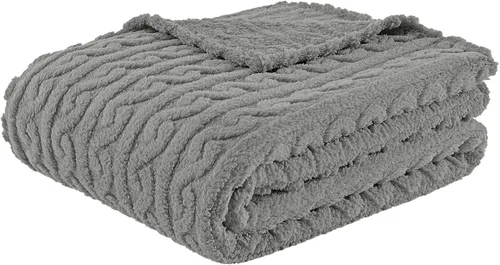 Miniatura 16 de FY FIBER HOUSE Manta de vellón – Diseño de patrón 3D, manta Sherpa para campamento, viajes, cálida, súper suave, esponjosa, acogedora, decorativa