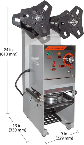 Miniatura 2 de ALDKitchen Sellador de vasos Máquina selladora de vasos con alta productividad 400-600 bebidas/hora (semiautomática)