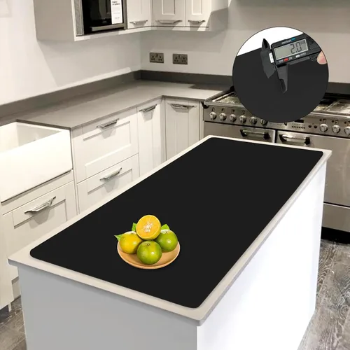 Miniatura 45 de Tapete de silicona súper grande, 120 x 24 pulgadas, tapete de silicona para encimera de cocina, tapete antideslizante resistente al calor, tapete