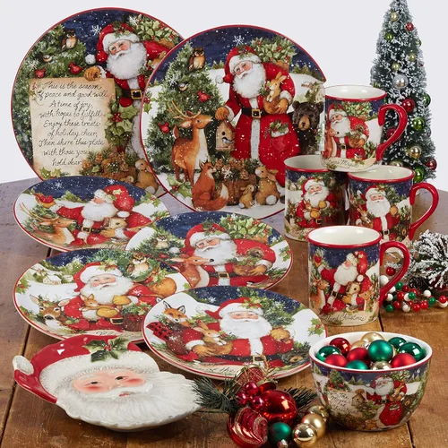 Miniatura 3 de Magic of Christmas - Tazas de muñeco de nieve de 16 onzas, juego de 4 tazas festivas con escenas de animales de invierno caprichosas, perfectas