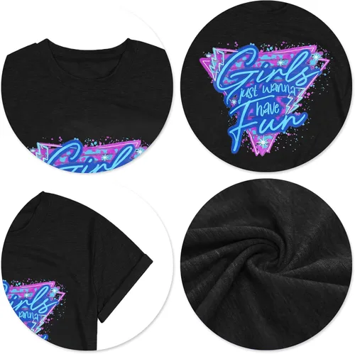 Miniatura 5 de Atuendo de los años 90 para mujer camiseta vintage de los años 80, camiseta casual de los años 90 y 80 para nostalgia