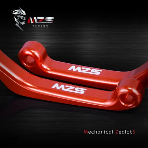 Miniatura 3 de MZS - Palancas de freno y embrague rojas ajustables para bicicletas de tierra, pivote CNC compatibles con CRF150R 2007-2026 / CR80R CR85R 1998-2007