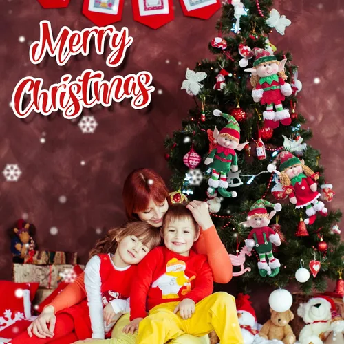 Miniatura 6 de Wewill adorables muñecos elfos de Navidad flexibles para decoraciones festivas en el hogar, fiestas, personajes de felpa