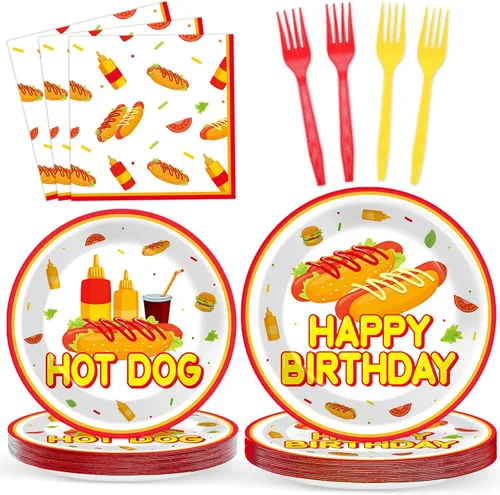 Miniatura 57 de Juego de 96 piezas de platos de papel, servilletas y tenedores para fiesta de cumpleaños número 16 para fiesta negra de dulces 16 años, platos