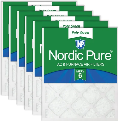 Miniatura 33 de Nordic Pure Filtros de aire para horno MERV 6 de 18 x 25 x 1 pulgadas (tamaño real: 17 1/2 x 24 1/2 x 3/4), color verde poliéster MERV 6, reduce