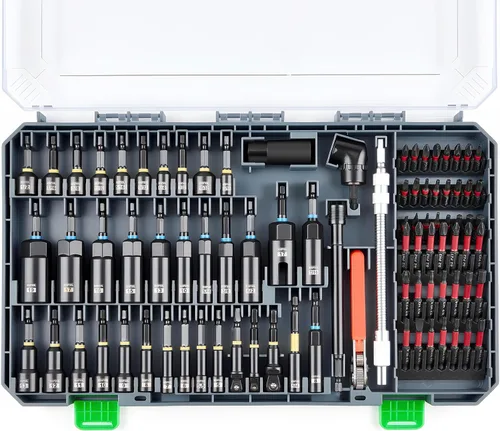 Miniatura 10 de Juego de llaves magnéticas para taladro eléctrico, juego de puntas de destornillador de tuerca con adaptadores de enchufe, extensión de liberación
