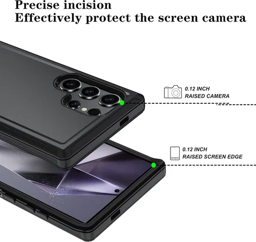 Miniatura 3 de ONOLA Funda compatible con Samsung Galaxy S24 Ultra con protector de pantalla HD, resistente a los golpes y a las caídas, funda de 3 capas