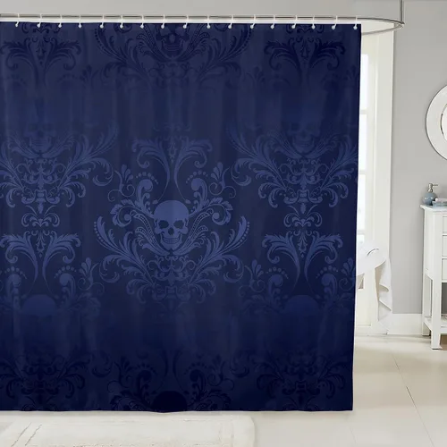 Miniatura 47 de Erosebridal Cortina de ducha para decoración de baño, con estampado de leones y rosas, para niños, adolescentes, niños, niñas, habitación del hogar