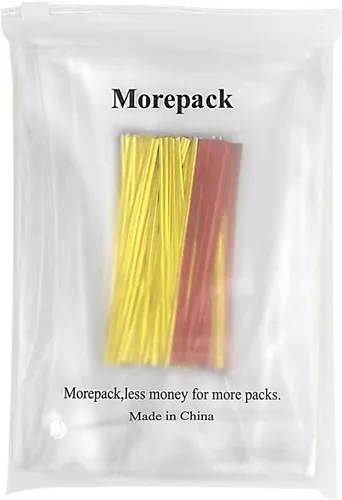 Miniatura 6 de Bolsas de celofán transparente de 5 x 7 pulgadas, 200 bolsas de plástico OPP con 200 lazos giratorios para envolver regalos, embalaje de dulces