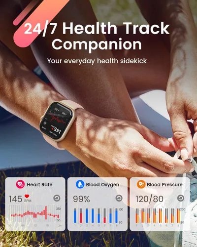 Miniatura 3 de Fitness Smart Watches for Women Men 1.85" Smart Watch with 30 Days+ Battery Life MakeRecive Call Heart Rate SpO2 Sleep Monitor 120+ Sport IP68