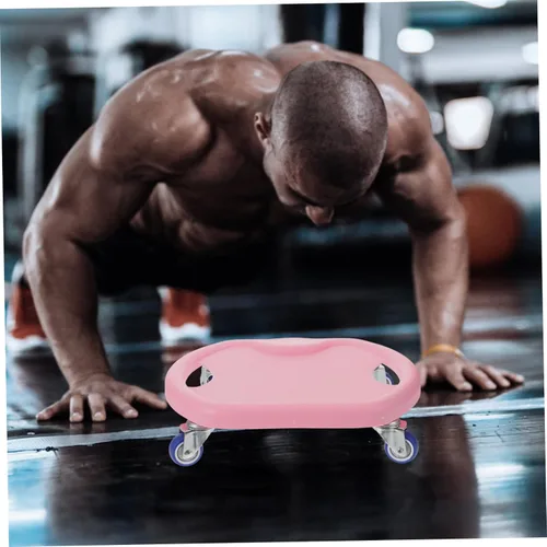 Miniatura 8 de Disco deslizante de fitness abdominal con mango cómodo y alfombrilla de cortesía para entrenamiento de fuerza central en casa, rodillo versátil