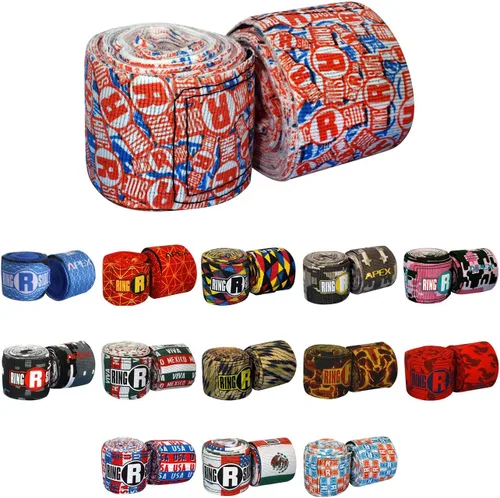 Miniatura 11 de Ringside Apex 180” Boxing Hand Wraps Pair - Durable, Elastic Training Wraps with Hook & Loop Closure, Multi-Color Options, Perfect for MMA, Muay