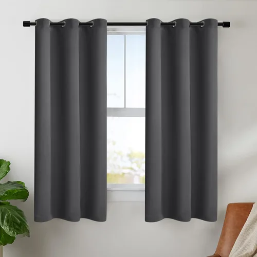 Miniatura 34 de BONZER Cortinas opacas con superposición transparente, mezcla y combina paneles de ventana de doble capa con aislamiento térmico para sala de estar