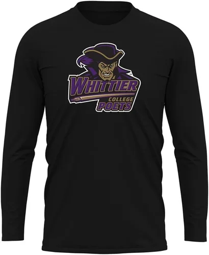 Miniatura 252 de Camisa deportiva de manga larga oficial de la NCAA Collegiate para hombre, colección negra con logotipo primario