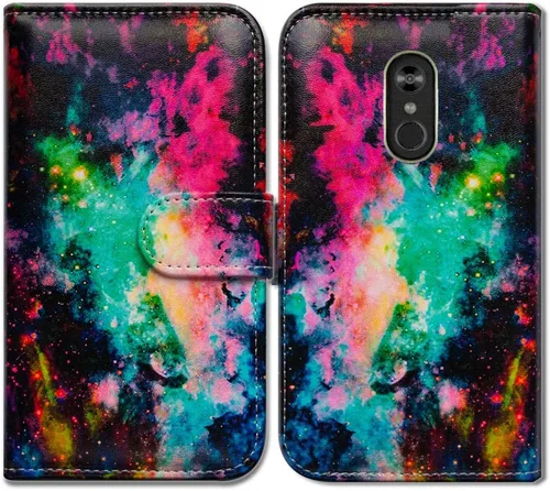 Miniatura 22 de Bcov Funda para LG Stylo 4/LG Stylo 4 Plus, color verde pájaro negro con tapa y ranura para tarjeta de crédito, soporte para tarjeta