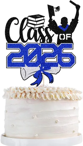 Gold Class of 2025 - Decoración para tartas de graduación con purpurina para la clase de 2025, suministros de fiesta de graduación – Graduados de