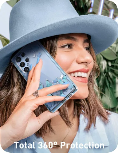 Miniatura 7 de i-Blason Funda para Samsung Galaxy S22 Ultra 5G (2022) con protector de pantalla integrado, diseño de purpurina de la serie Cosmo Slim protección