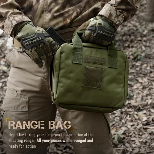 Miniatura 2 de LIVANS Bolsa táctica para pistola de pistola, estuche para pistola suave, bolsa de almacenamiento de transporte para pistola cuadrada, bolsa