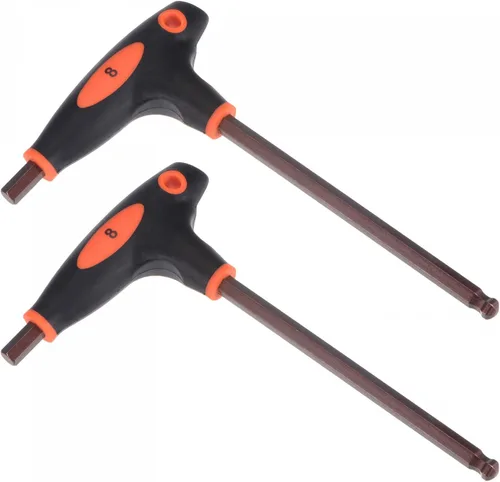 Miniatura 10 de uxcell Llave hexagonal de extremo de bola de 0.197 in, llave inglesa con mango en T, acero métrico S2 2 piezas
