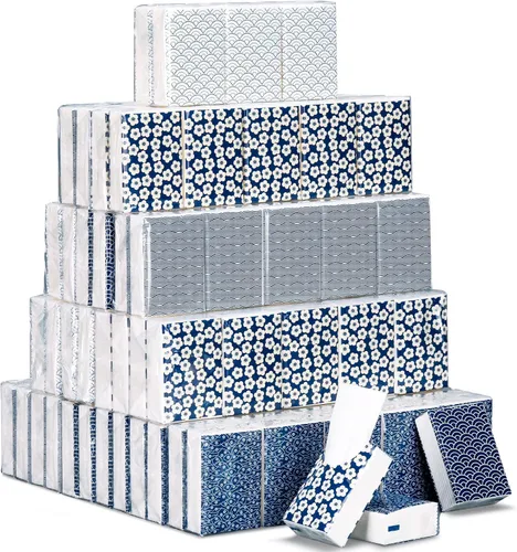Miniatura 18 de Therwen Paquete de 100 pañuelos de bolsillo a granel, 1000 hojas, mini pañuelos a granel, 3 capas, tamaño de viaje pequeño, tamaño de bolsillo