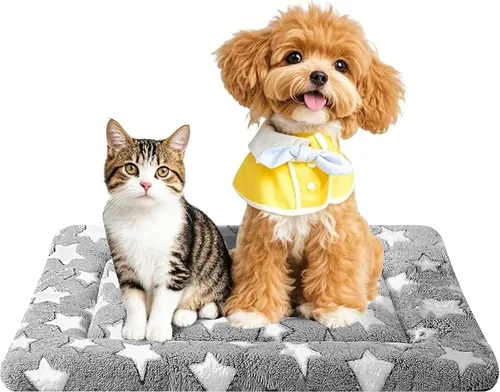 Alfombrilla para Cama de Perro – Almohadilla de Perrera Suave y Cómoda para Jaula – Cama y Almohadilla Duradera para Perros y Gatos – Ideal para Gris