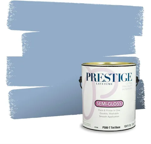 Miniatura 1134 de Pintura Exterior + imprimación PRESTIGE, todo-en-uno, 1 galón, acabado mate, color comparable al Valspar* Royal Gray* VS151-Gris real