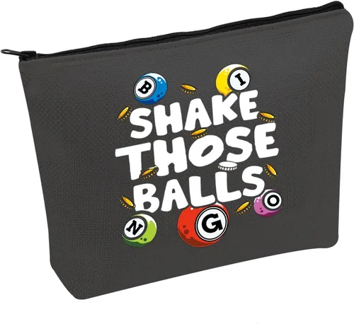 Miniatura 6 de JXGZSO B Gambler Gift Shake Those Balls Bolsa de Maquillaje Lucky B Bolsa B Bolsa B Regalo para amantes de los juegos, Agita esas bolas de compras