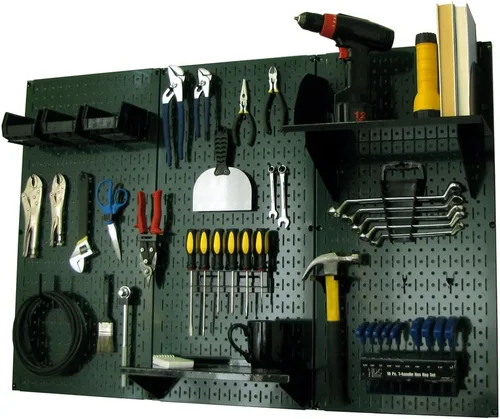 Miniatura 20 de Organizador de herramienta control de pared 30-wrk-400wb estándar panel perforado mesa de trabajo de metal, 30-WRK-400 BB Negro