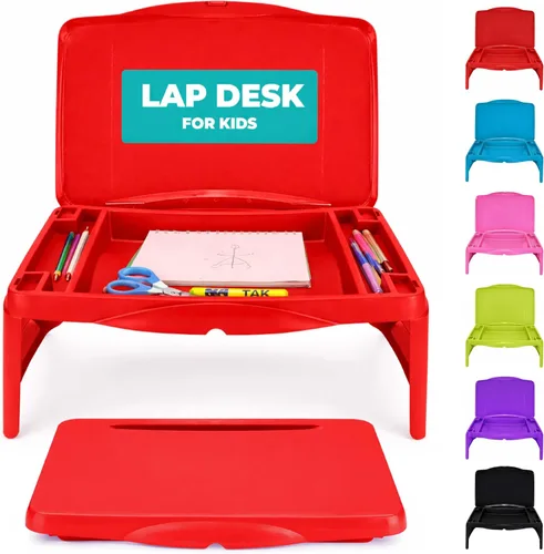 Miniatura 11 de MAVOCRAFT Bandeja Plegable para Niños con Almacenamiento - Escritorio Portátil de Regazo para Niños y Adultos - Escritorio de Regazo para Niños