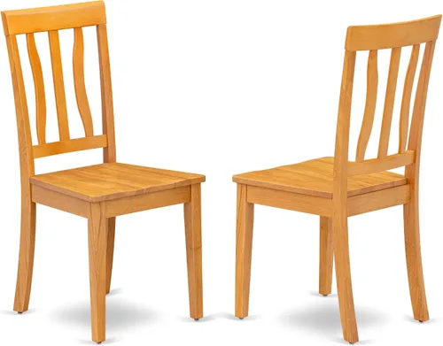 Miniatura 5 de East West Furniture CAAN5-OAK-W - Juego de mesa de comedor moderno de 5 piezas, incluye una mesa rectangular de madera y 4 sillas de comedor, 36 x