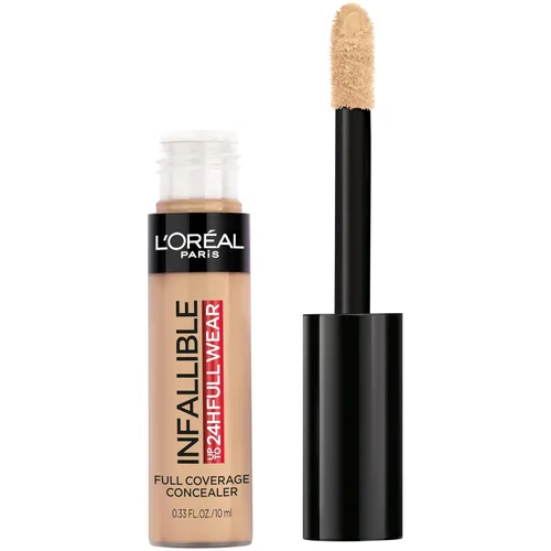 Miniatura 27 de L'Oreal Paris Makeup Infalible Full Wear Corrector mate impermeable, cobertura completa, tono de piel medio (Honey), 0.33 fl oz 415 MIEL