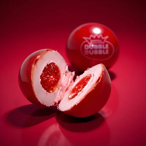 Miniatura 2 de Very Cherry Dubble Bubble Gumballs Bolas de chicle rellenas de caramelo de 1 pulgada 1.5 libras