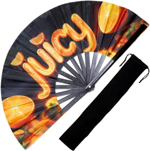 Miniatura 10 de Ventilador de mano decorativo para rave, grandes abanicos plegables para festivales, Drag Queen y Burlesque, bonitos accesorios holográficos