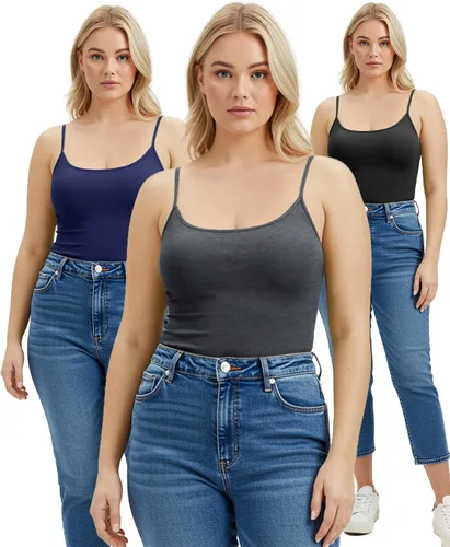 Miniatura 240 de Emmalise Camisola larga casual básica para mujer, con tirantes ajustables, top en capas