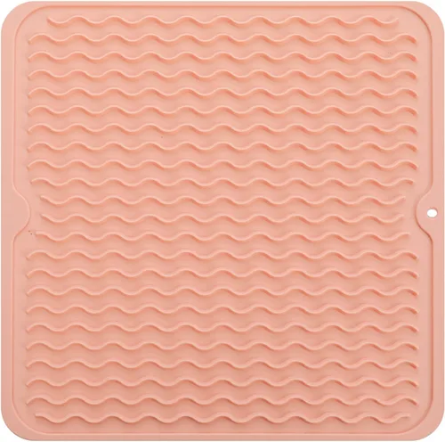Miniatura 30 de MicoYang Alfombrilla de silicona para secado de platos para múltiples usos, fácil de limpiar, ecológica, resistente al calor, alfombrilla
