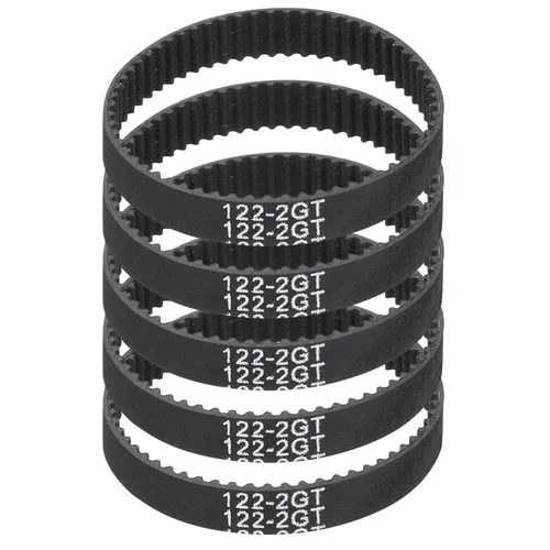 Miniatura 59 de MECCANIXITY 3.780 in GT-2 correa dentada, 5pcs 0.354 in ancho 0.079 in paso impresión 3D GT-2 correa dentada caucho de bucle cerrado, negro