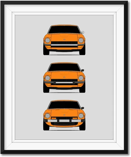 Miniatura 11 de Custom Car Posters Póster hecho a mano compatible con Datsun 240Z 260Z 280Z, generaciones e impresión de Datsun S30/Nissan S30 (Nissan Fairlady Z)