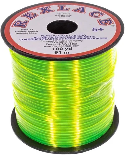 Miniatura 18 de Craft County Rexlace Plastic Craft Lace - Encaje para manualidades, 3/32 pulgadas (verde manzana)