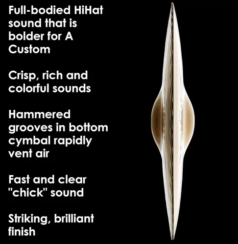 Miniatura 4 de Zildjian A20550 14" A Custom Mastersound Hi-Hats Platillos