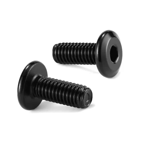 Miniatura 24 de M6 x 60mm 10 piezas de tornillos de cabeza plana con casquillo hexagonal, acero inoxidable 304 18-8, rosca completa, óxido negro de SG TZH