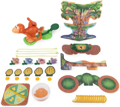 Miniatura 6 de Spin Master Games, Monkey See Monkey Poo, juego interactivo de mono para niños, incluye masa blanda perfumada de plátano, divertido juguete Monkey