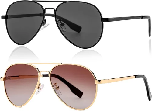 Miniatura 27 de Gafas de sol polarizadas de aviador pequeñas para niñas y niños de 4 a 16 años
