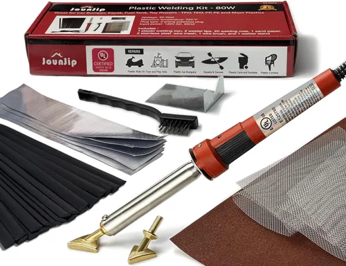 JOUNJIP - Kit de soldadura de plástico estándar, con certificación UL, de 80 W, kit profesional de reparación de plástico para reparar parachoques