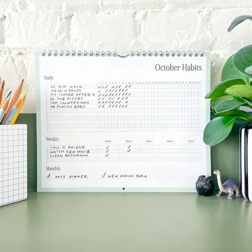 Miniatura 9 de Free Period Press Calendario de seguimiento de hábitos y planificador de listas de tareas, rastreador de hábitos encuadernado en espiral