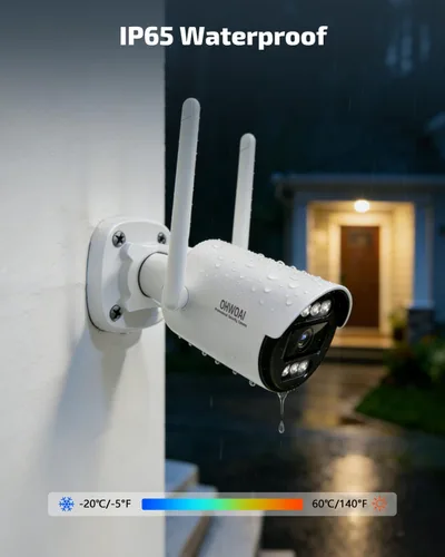 Miniatura 8 de 《130°Ángulo Amplio y Audio Bidireccional》Sistema de Cámara de Seguridad Inalámbrica para Exteriores, Sistemas de Cámaras WiFi, Kits de DVR