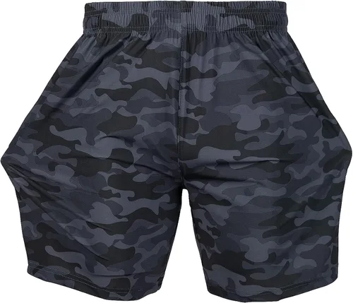 Miniatura 3 de Ultra Performance Paquete de 3 pantalones cortos de entrenamiento súper elásticos para hombre, pantalones cortos de correr para hombre, entrepierna