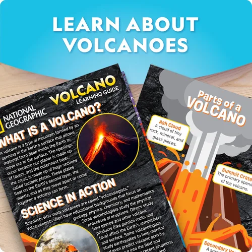 Miniatura 6 de Kit de Volcán Ultimate de National Geographic – Kit de ciencia volcánica en erupción para niños, 3 veces más erupciones, cristales pop que crean